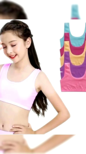 6pcs miniset anak Sd smp /bra miniset polos bahan katun usia 8-13tahun