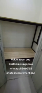 Bed frame with shelf customize for helper room /maid room singapore