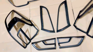 Paket Garnish Lampu Depan Belakang Suzuki Xl7 2020-2027 Sporty Hitam Chrome