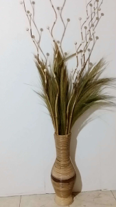 Jual Paket Vas Rotan Pampas Rayung Bambu Ulir Nyamplong/GRATIS 2 BAMBU ULIR