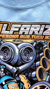 Baju Anak Laki-Laki Umur 3-10 Tahun Karakter Bus Telolet Viral Basuri Alfarizi Style Free Stiker