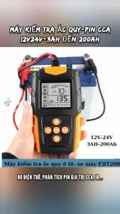 Máy kiểm tra ắc quy ô tô xe máy FBT200 12V-24V 3Ah-200Ah kiểm tra pin CCA đo điện trở phân tích pin