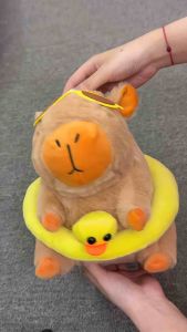 Gấu Bông Capybara Đeo Phao Bơi Vịt 30cm Dễ Thương Thú Nhồi Bông Mềm Mại Quà Tặng & Trang Trí Dành Cho Mọi Dịp