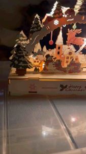 Kids DIY Christmas Wooden LED Craft Kit | Children Handmade Xmas Village Ornament | Creative Christmas Gift Set儿童圣诞手工灯饰款