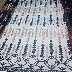 Promo! Kain tulle kebaya kombinasi warna etnik tuton Sabto