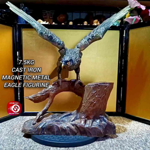 7.5KG VINTAGE CAST IRON EAGLE FIGURINE (MAGNETIC) • JAPAN SURPLUS