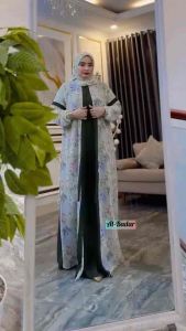 GAMIS CERUTY SABYAN MOTIF BUNGA TERBARU ALBADAR COLLECTION