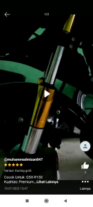 cover shock/cover pelindung shokbeaker depan full atas bawah suzuki GSX