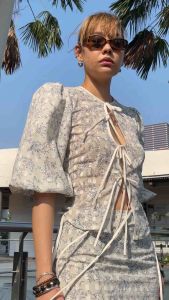 Edel Rose Long Skirt กระโปรงยาวเอวสูงผ่าข้าง - Rosism