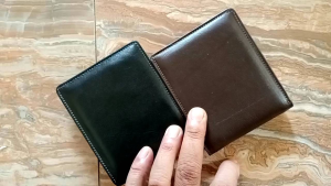 dompet kulit model standard kulit domba jahitan rapih kuat dan tahan lama hasil pengrajin rumahan kota garut