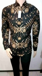 BATIK ARTA motif KERRIS PUSAKA IRENG ARTA BATIK SUPER BATIK PREMIUM KODE 008 KEMEJA BATIK LENGAN PANJANG BATIK POLA 10.10 23 BATIK TERBARU
