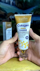 Sabun Cuci Muka Glowing SADOER Collagen Cleanser Korea Facial Wash Anti Penuaan Melembabkan Wajah