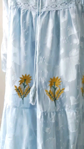 91922 Zerana Jacquard Embroidered Maxi Dress