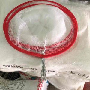 สวิงตักกบสีขาว ขอบแดง ตักอึ่ง ตบกบ สวิงตักปลา ตาถี่ 14นิ้ว