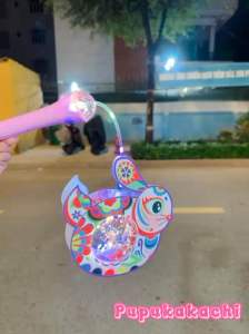 Lồng Đèn Trυng Thu Pin Có Đèn Nhạc Mẫu Lân Thỏ Cá Quả Cầu Kim Tuyến Cho Bé