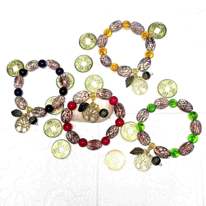 Money Tree of Fortune Bracelet With Dahon ng Laurel/Buto ng Sinukuan/Pampaswerte