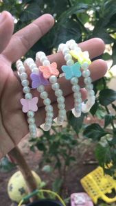 Isi 5 pcs gelang mutiara kupu-kupu | gelang cantik kupu-kupu | gelang manik murah