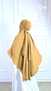 Khimar French Naura 4in1 Crinkle Premium Tebal Adem Dipakai Sehari Hari Buatan Raisa