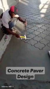 แบบพิมพ์พื้นลายปูน พิมพ์ลายพื้นทางเดิน ใช้ปั้มกด