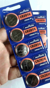 Murata Baterai CR2016 3 Volt Original Lithium Coin Per Lembar 5 Pcs Baterai Koin 3V Murata CR2016 Batre