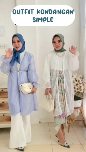 Outer Long Cardigan Brukat Brokat Lengan Panjang Auter Kadigan Burkat Kondangan Terbaru