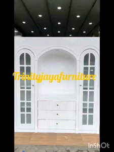 Bufet Tv Pajangan Partisi Modern Terbaru Bahan Multiplek/trinityjayafurniture