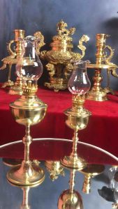 Đèn dầu để thờ cúng chất liệu bằng đồng vàng nguyên chất 100% bền đẹp phong thủy