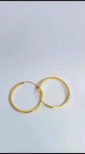 ANTING WANITA BULAT GIPSIY EMAS DEWASA ANTI LUNTUR