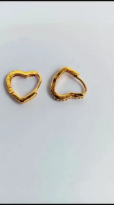 ANTING EMAS PERHIASAN FASHION MOTIF LOVE ANTI KARAT