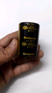 Tụ điện Rubycon 450v 470µF MXG màu đen