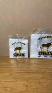 [ 5 PACK ] Kantong Plastik HD Bening/Kantong Kresek Bening /Plastik Bening Merk ORIX Uk 15 24