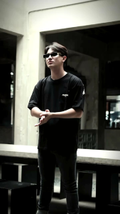 tshirt oversize black white ink forgiveness huntercutz