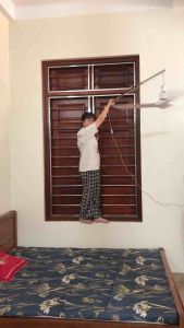 Thanh treo quạt trần mini. Trục quay dạng rút ( Lắp đặt cho mọi vị trí. BH12 THÁNG )