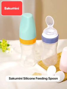 Sakumini Squeeze Spoon Feeder Silicone Botol Sendok Makan Mpasi Bayi