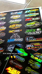 STIKER MINIATUR SOUNDSYSTEM HOLOGRAM | STIKER ANTI AIR | STIKER 1 LEMBAR