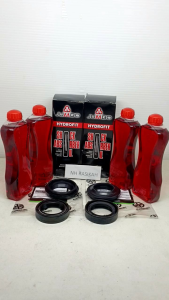 SEAL AS SHOCK SEPASANG+SEAL TUTUP ABU+OLI 2PASANG KAWASAKI NINJA 150R/RR/SS/KLX 150 D-TRACKER ORIGINAL