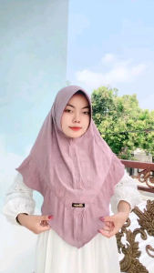 Jilbab Instan Harian Rufle plisket | Hijab Instan Cantik Jersy | Bergo Salma instan Dayli