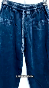 Celana Baggy Jeans Wanita Panjang Jumbo Korean Style Pinggang Full Karet