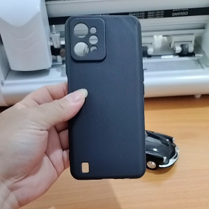 Casing Realme C31 Premium & Softcase Macaron Black
