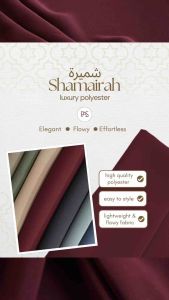 [MINIMAL 2X KLIK UNTUK 1 YARD] Kain Polyester Ecer Bahan Shaimairah Premium HARGA 1/2 YARD