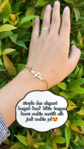 Gelang Nama Titanium Anti Karat Anak Dewasa & Gelang Titanium Emas