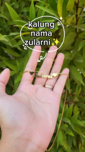 kalung nama titanium anti karat anak dewasa kalungnama aksesoris wanita necklace titanium aksesoris fashion