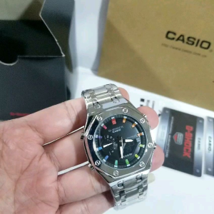 Jam Tangan Pria Gshock Casio OAk GA 2100 Modification Gen 3 Rantai Stainless Steel Auto Light Aktif Fullset Ori