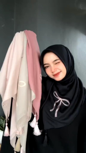 JILBAB SEGI EMPAT TASEL BORDIR PITA