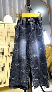 Celana Kulot Jeans Bordit Pita Anak 6-13 Tahun - Celana Bordir Anak Perempuan Korean Style
