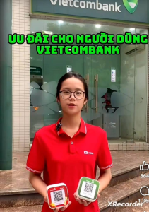 loa chuyển khoản bằng GIỌNG NÓI ngân hàng VIETCOMBANK dành cho chủ cửa hàng
