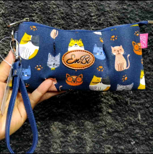 Dompet Pouch HP & Uang: Model Elegan Dari Bahan Canvas Motif