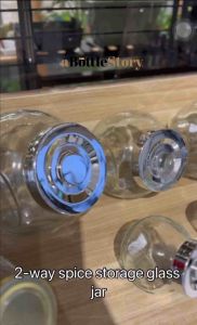 2-way Spice Storage Glass Jar / Remaph Glass Botol / Kitchen Storage Jar (IKEA Design)