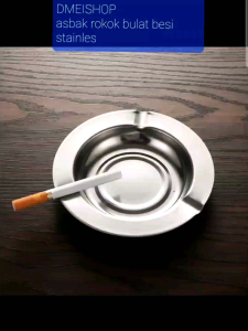 Asbak Abu Rokok Stainless Asbak Rokok Bulat Besi Asbak 11cm x11 cm Piring Asbak Rokok Besi Stainless