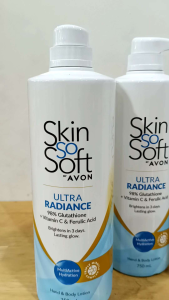 Avon Skin So Soft Ultrà Radiance 98% Glutathione+Vitamin C & Ferulic  Acid.Brighten in 3 Days lasting Glow